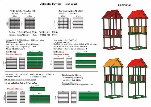 jatszoterv.jpg - A játszótér fő elemeinek terve és árkalkulációja.